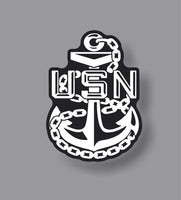 Navy Veteran Anchor Sailor USN American flag sticker decal