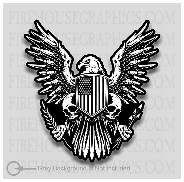 Bald Eagle 2A We The People Liberty Gadsden 1776 American Flag decal sticker