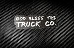 Buy 3 save 33% (mix and match) God bless the truck co (two decals 3")  Sticker