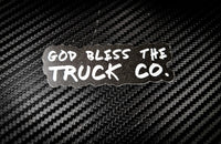 Buy 3 save 33% (mix and match) God bless the truck co (two decals 3")  Sticker