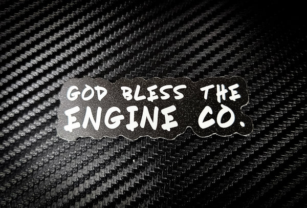 Buy 3 save 33% (mix and match) God bless the engine co (two decals 3")  Sticker