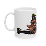 Firefighter Ceramic Mug — Brunette Smoothbore Nozzle (11oz, 15oz)