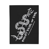 "First Due or Die' Velveteen Plush Blanket — Firefighter Throw