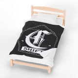 Firefighter C-Shift Helmet Shield Velveteen Plush Blanket — Firefighter Throw