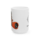Firefighter Ceramic Mug — Brunette Baddie Fog Nozzle (11oz, 15oz)