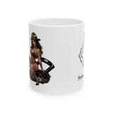 Firefighter Ceramic Mug — Brunette Smoothbore Nozzle (11oz, 15oz)