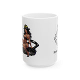 Firefighter Ceramic Mug — Brunette Smoothbore Nozzle (11oz, 15oz)