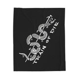 'Train or Die' Velveteen Plush Blanket — Firefighter Throw