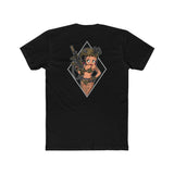 Tactical Betty Tee — Cartoon Betty Holding Rifle Graphic T-Shirt