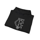 Winged Cherub Crest hoodie | Vintage Angel Illustration, Gothic Monogram