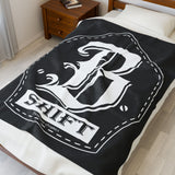 Firefighter B-Shift Helmet Shield Velveteen Plush Blanket — Firefighter Throw