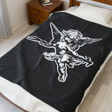 Firefighter Guardian Angel Velveteen Plush Blanket — New York Hook