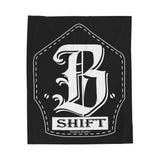 Firefighter B-Shift Helmet Shield Velveteen Plush Blanket — Firefighter Throw