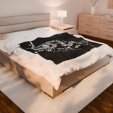 "First Due or Die' Velveteen Plush Blanket — Firefighter Throw