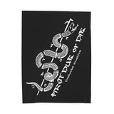"First Due or Die' Velveteen Plush Blanket — Firefighter Throw