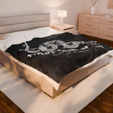 "First Due or Die' Velveteen Plush Blanket — Firefighter Throw