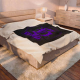 Purple Firefighter B-Shift Helmet Shield Velveteen Plush Blanket — Firefighter Throw