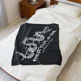 "First Due or Die' Velveteen Plush Blanket — Firefighter Throw
