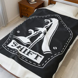 Firefighter A-Shift Helmet Shield Velveteen Plush Blanket — Firefighter Throw
