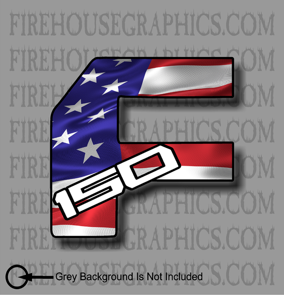 Ford F-150 F150 Truck American flag Window sticker decal