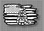 Gadsden flag don't tread on me Rattlesnake American flag vinyl sticker decal