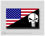 American Flag We The People Skull 1776 Weathered Vinyl Sticker Decal