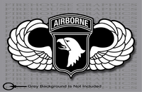 101st Airborne Division Parachutist Jump Wings Army sticker decal
