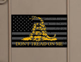 American Flag Gadsden 1776 Don't Tread On Me Weathered Vinyl Sticker Decal