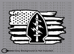 US Army Ranger Special Forces Soldier American flag sticker decal