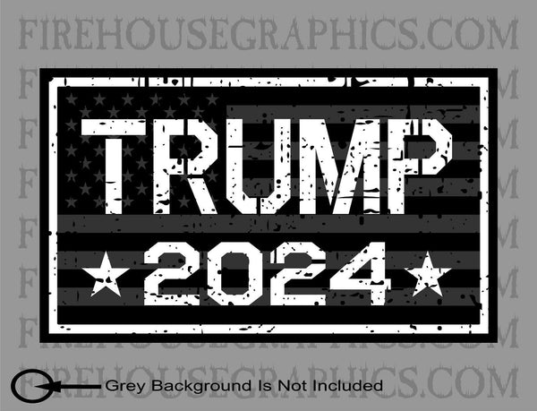 Trump 2024 American flag We The People Black Flag vinyl sticker decal FJB