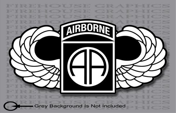 82nd Airborne Division Parachutist Jump Wings  Army sticker decal