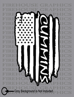Dodge Diesel Truck American Flag decal sticker