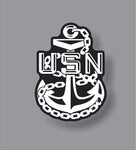 Navy Veteran Anchor Sailor USN American flag sticker decal