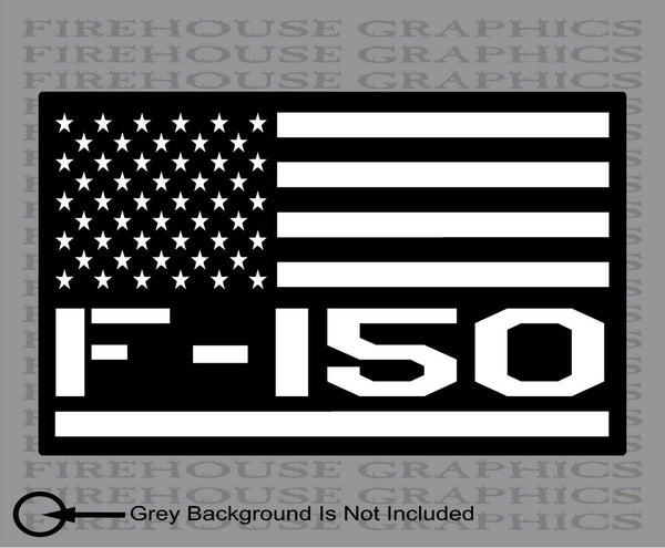 Ford F-150 Truck American flag diesel sticker decal