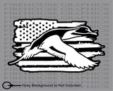 Pintail Duck Drake Hunting Teal Mallard Decoy American flag vinyl sticker decal