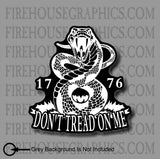 Don't Tread On Me Rattlesnake Liberty Gadsden 1776 American Flag decal sticker