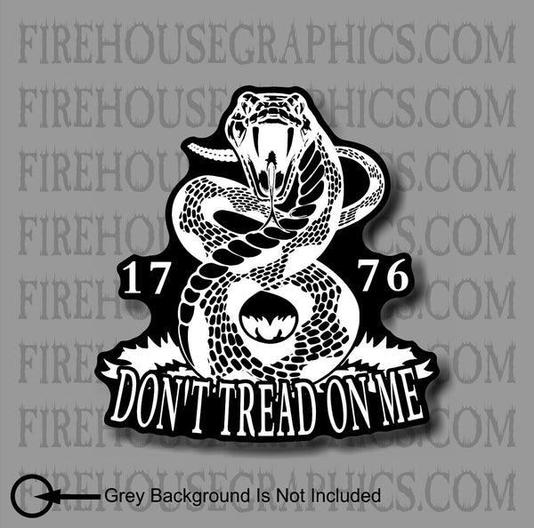 Don't Tread On Me Rattlesnake Liberty Gadsden 1776 American Flag decal sticker