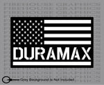 Chevy Duramax Silverado Truck American flag diesel sticker decal