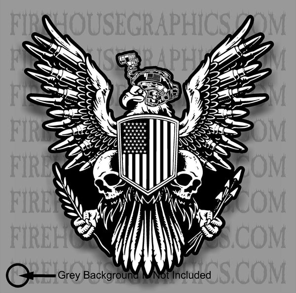 Bald Eagle 2A NVG We The People Liberty Gadsden 1776 American Flag decal sticker