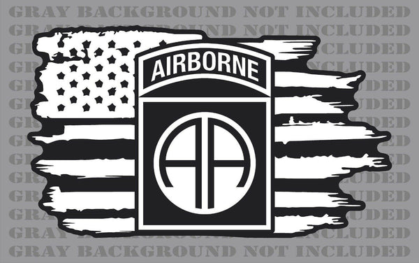 82nd Airborne Division Army American Flag sticker decal