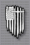 Christian Cross Jesus Bible God American flag sticker decal