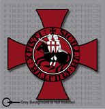 Knights Templar Seal Catholic Christian Mason Cross sticker decal