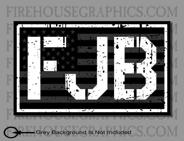 FJB American flag F*CK BIDEN Black Flag vinyl sticker decal
