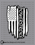 Ford F-250 F-350 Powerstroke Superduty American flag diesel sticker decal