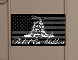 American Flag Protect Our Children Gadsden 1776 We The People Weathered Decal
