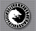 Odin Thor Viking Norse Wolf Seal Sticker Decal Wolves Ying yang Awe Protection