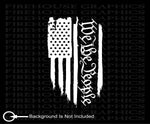 American flag We The People Liberty 1776 Gadsden weathered vinyl sticker decal