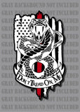 Thin Red Line Don't Tread On Me Gadsden Firefighter Fire American Flag Decal