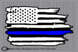 Thin Blue Line Police officer American flag diesel sticker decal