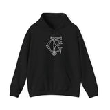 Winged Cherub Crest hoodie | Vintage Angel Illustration, Gothic Monogram